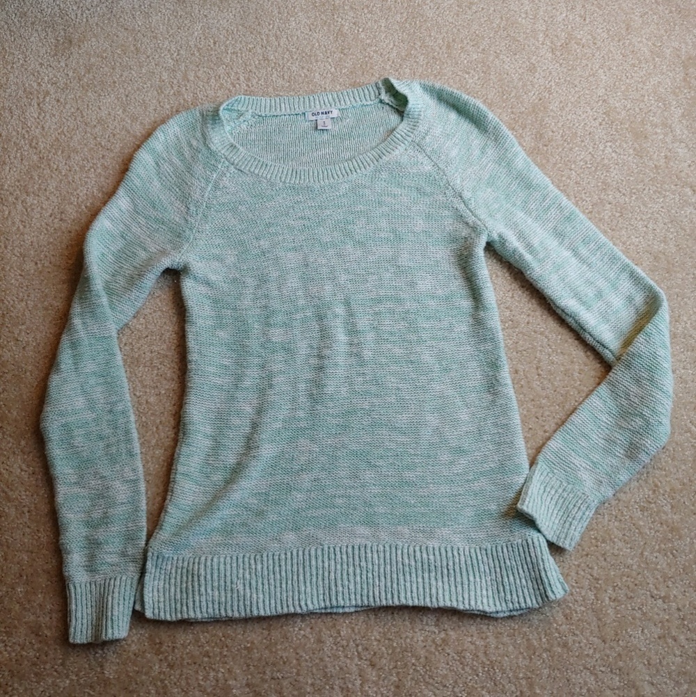 Old navy seafoam green pullover knit sweater